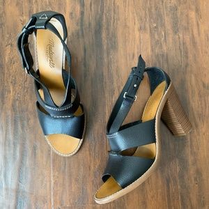 MADEWELL Beckett Sandals Block Heel Ankle Strap